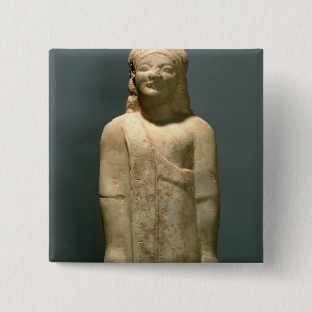 Kouros Dionysermos, Grieche, veralteter Zeitraum, Button (Vorderseite)