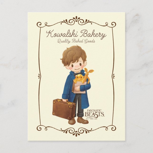 Kowalski Bäckerei - Newt Scamander Postkarte (Vorderseite)