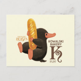 Kowalski Bäckerei - Niffler mit Brot Postkarte