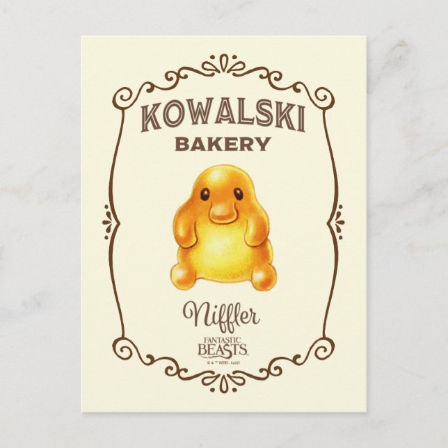 Kowalski Bäckerei - Niffler Postkarte (Vorderseite)
