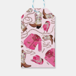 Kowgirl-Musterstil Geschenkanhänger
