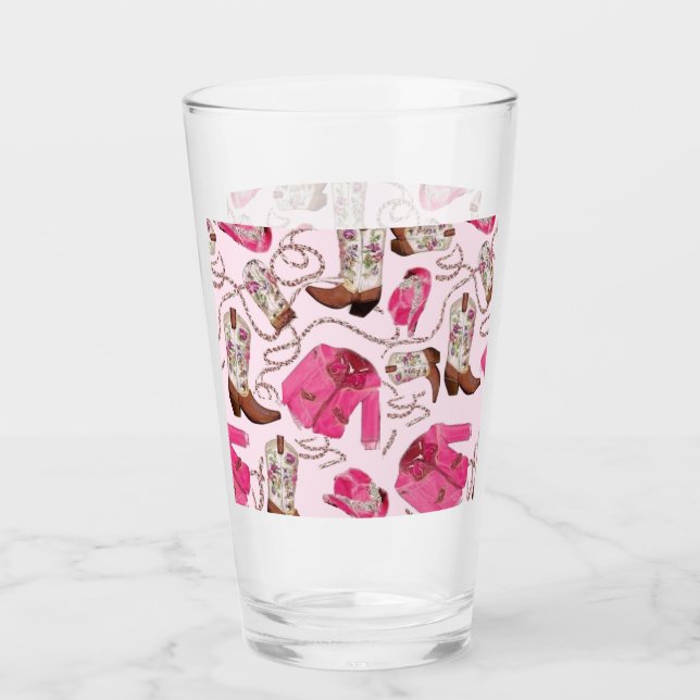 Kowgirl-Musterstil Glas (Vorderseite)