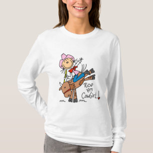 Kowgirl-Reiten-Stier-T-Shirts und Geschenke mit St T-Shirt
