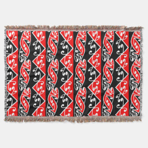 Kowhaiwhai Traditioneller Maori Koru Muster Decke