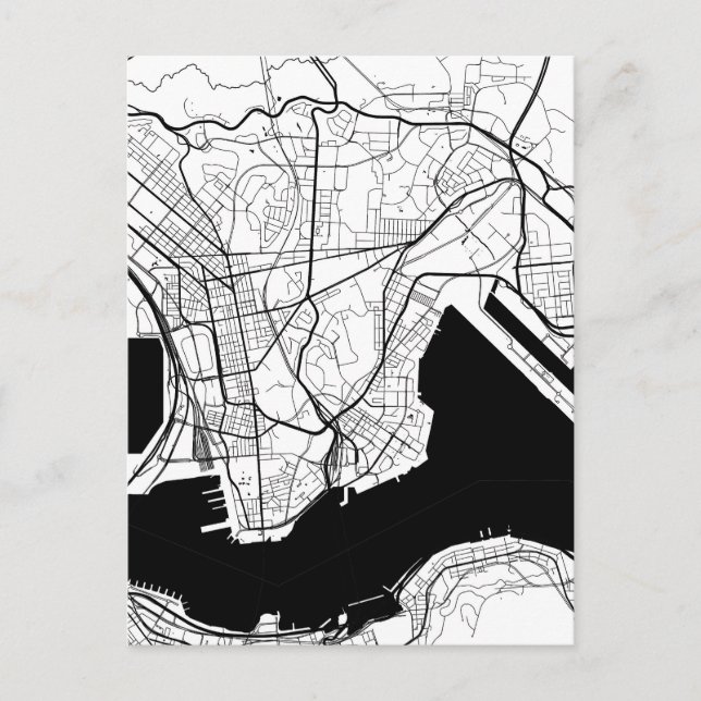 Kowloon Hong Kong Map Postkarte (Vorderseite)