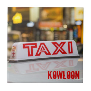 Kowloon Taxi in Urban Hongkong Fliese