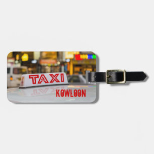 Kowloon Taxi in Urban Hongkong Gepäckanhänger