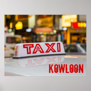 Kowloon Taxi in Urban Hongkong Poster