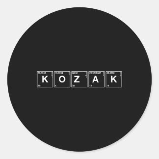 Kozak - Lustiges Ukrainisches Patriot-Shirt Retro  Runder Aufkleber