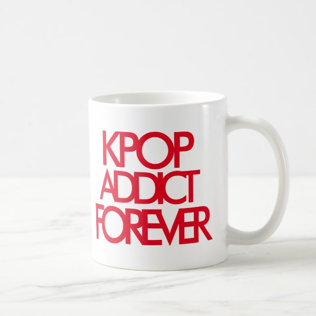 Kpop Addict Forever | Music Fan Geschenk rot Kaffeetasse (Rechts)
