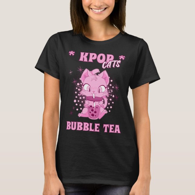 Kpop Cats and Bubble Tee Korean Heart Liebe K Pop  (Vorderseite)