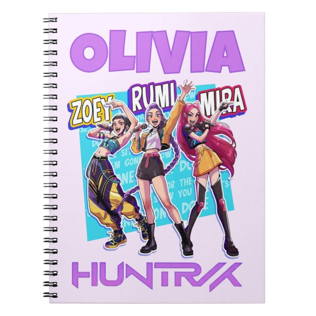 KPop Demon Hunters Notebook, Kids Huntrix Notizblock (Vorderseite)