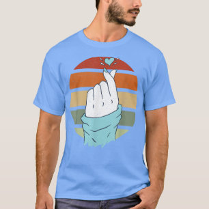 Kpop Finger Heart Korean Humor Music Lover T-Shirt
