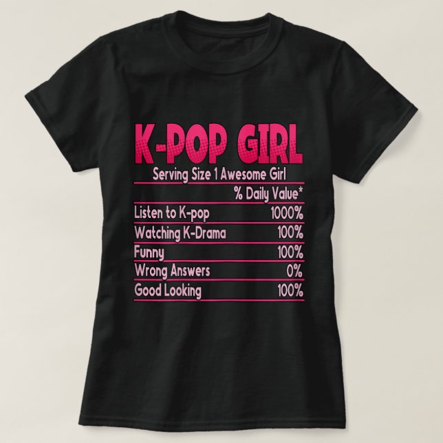 Kpop Girl Korean Pop Music Kpop T-Shirt (Design vorne)