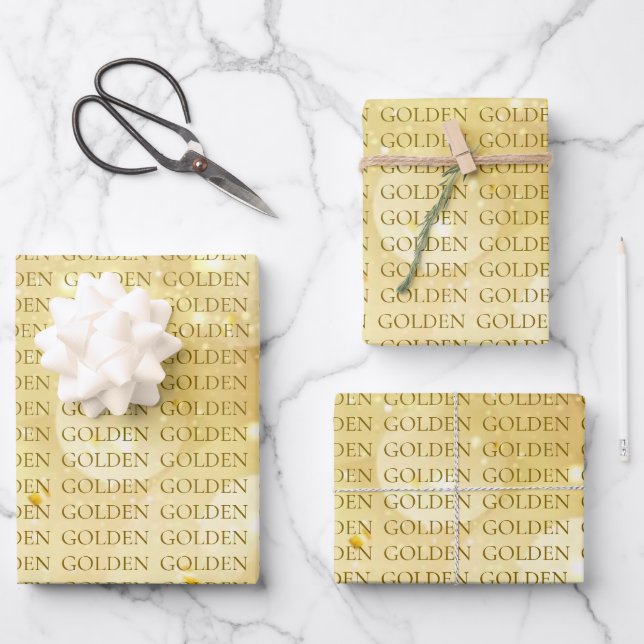 KPOP GOLDEN Gift Wrap Geschenkpapier Set (Vorderseite)