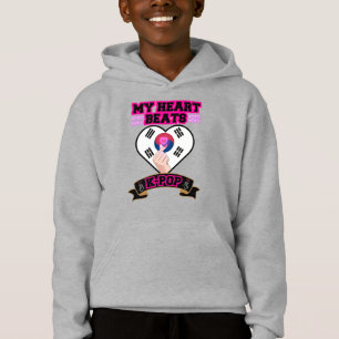 KPop Heart Korea Flag Hand Symbol Music Design Hoodie