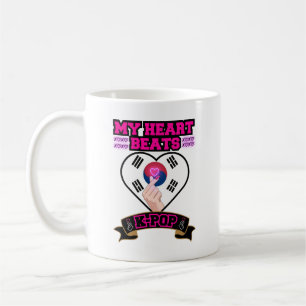 KPop Heart Korea Flag Hand Symbol Music Design Kaffeetasse
