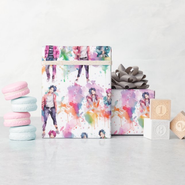 Kpop Idols - Geschenkpapier (Babyparty)