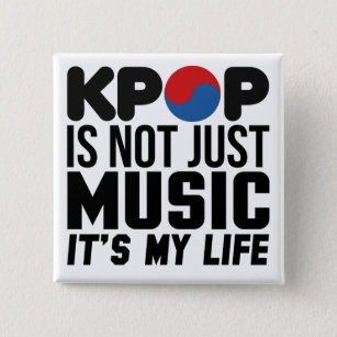 Kpop ist meine Leben-Musik-Slogan-Grafiken Button