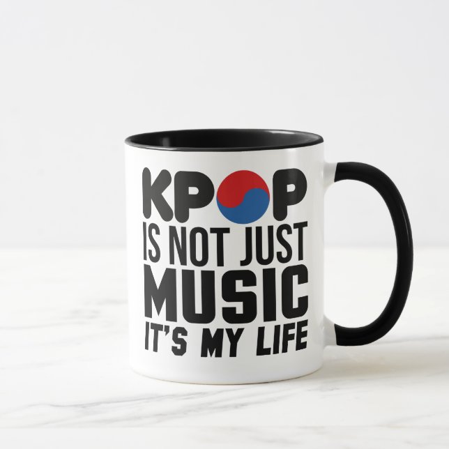 Kpop ist meine Leben-Musik-Slogan-Grafiken Tasse (Rechts)