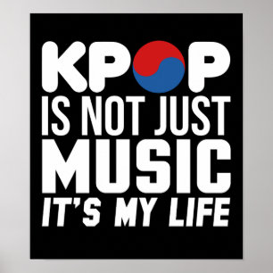 Kpop ist meine Livemusik-Slogan-Grafik Poster