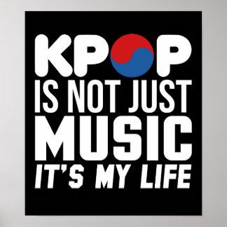 Kpop ist meine Livemusik-Slogan-Grafik Poster