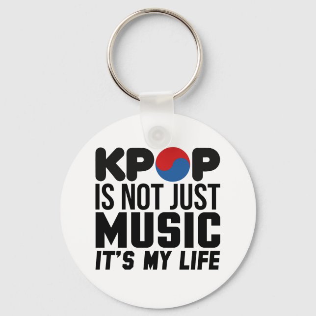 Kpop ist meine Livemusik-Slogan-Grafik Schlüsselanhänger (Vorderseite)