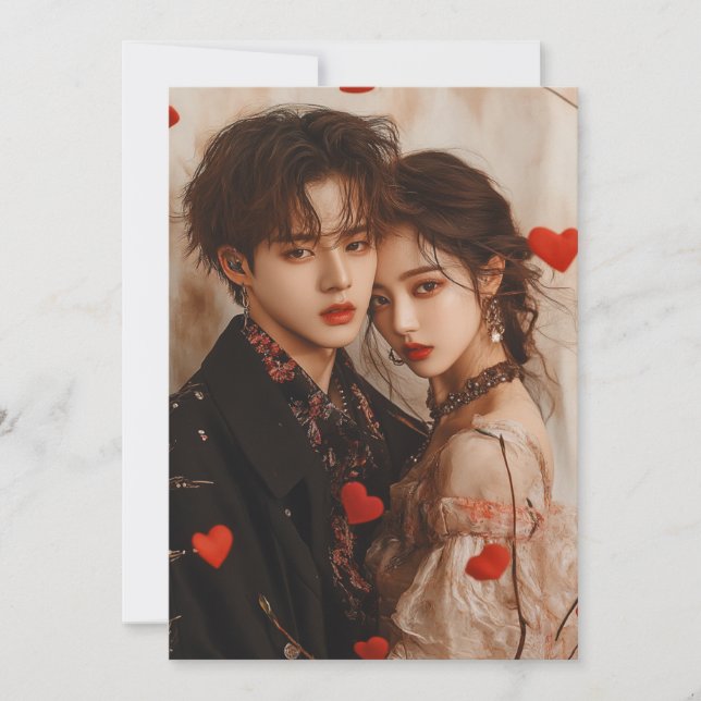 KPop Valentine Card Feiertagskarte (Vorderseite)