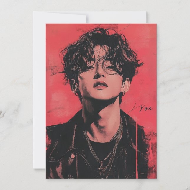 KPop Valentine Card Feiertagskarte (Vorderseite)