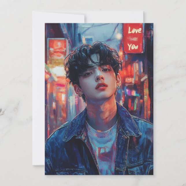 KPop Valentine Card Feiertagskarte (Vorderseite)