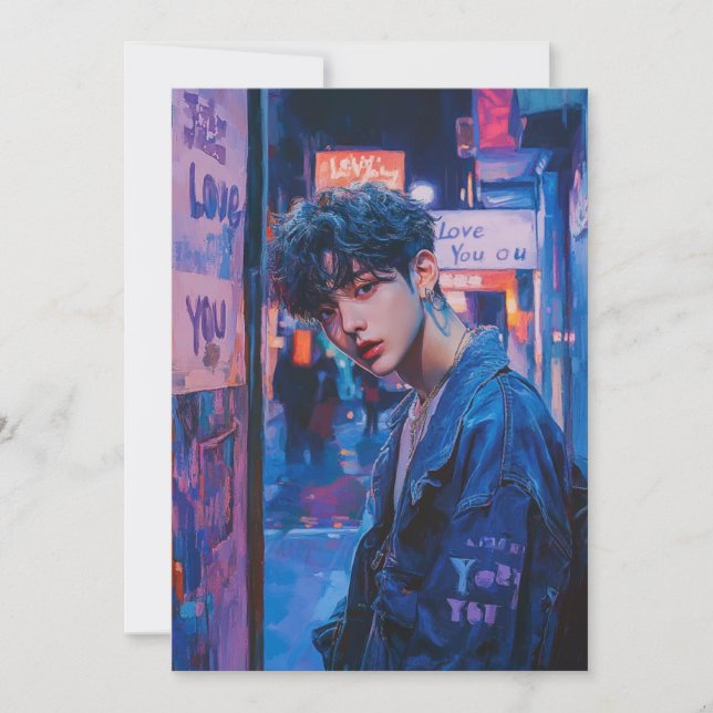 KPop Valentine Card Feiertagskarte (Vorderseite)
