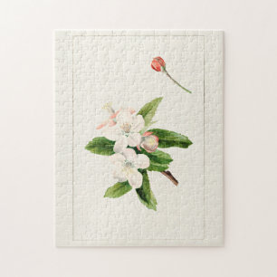 Krabapfelblüte (Malus) Aquarellmalerei Puzzle