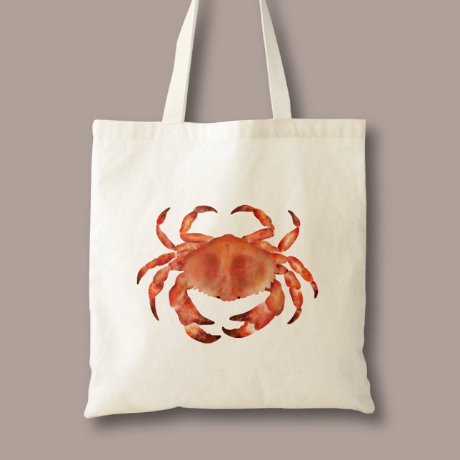 Krabbe an der Küste Tragetasche (Crab crustacean tote bag)