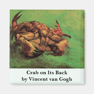 Krabbe auf dem Rücken von Vincent van Gogh Magnet