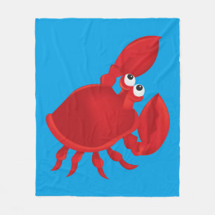 Krabbe aus Cartoon Fleecedecke