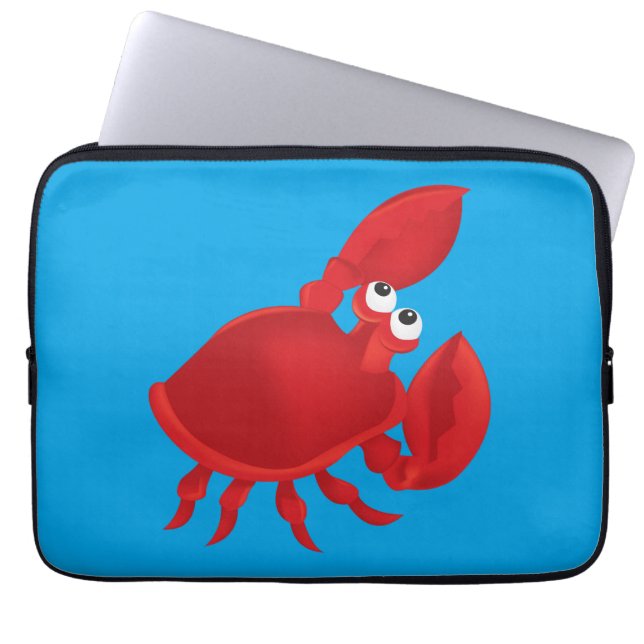 Krabbe aus Cartoon Laptopschutzhülle (Vorderseite)