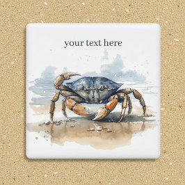 Krabbe, die am Strand läuft, individuell einstellb Magnet