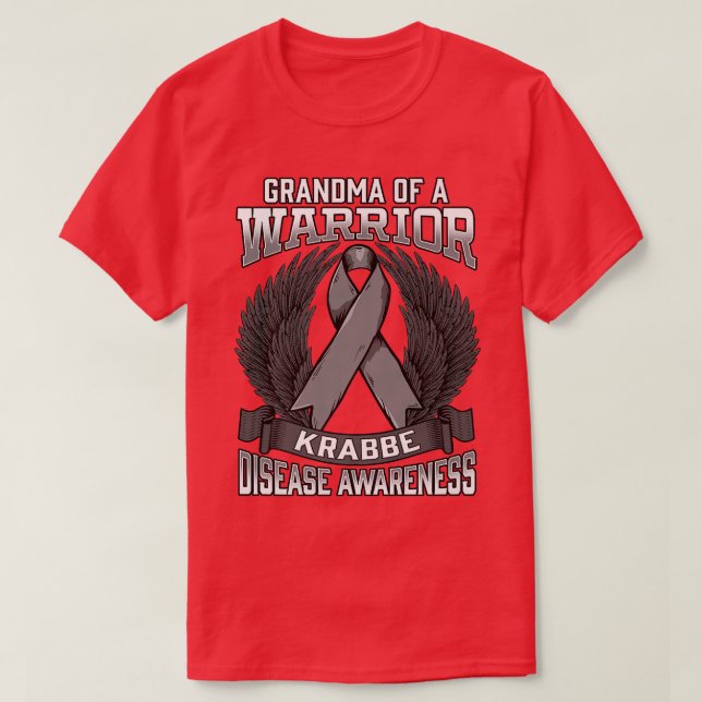 Krabbe Disease Family Awareness Grandmother Wings  T-Shirt (Design vorne)