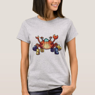 Krabbe mit Gummistiefeln T-Shirt