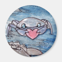 Krabbe mit Herz Magnet