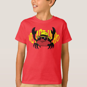 Krabbe mit Hut und Textkunst T-Shirt