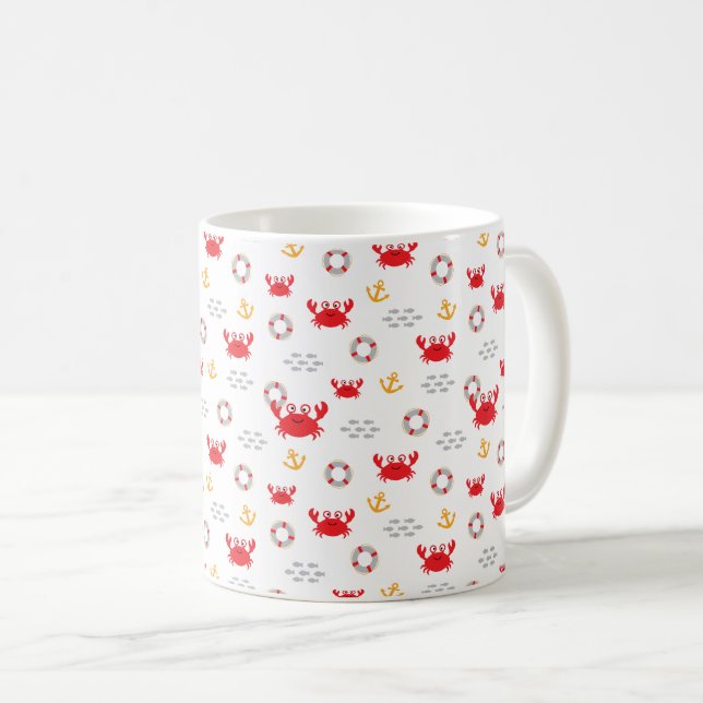 Krabbe mit Lifebuoy Kaffeetasse (VorderseiteRechts)