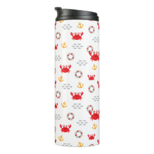 Krabbe mit Lifebuoy Thermosbecher