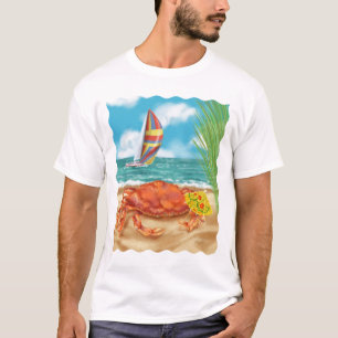Krabbe mit Regenschirm T-Shirt