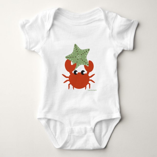 Krabbe mit Starfish Shirt (Vorderseite)