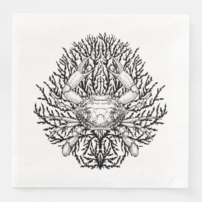 Krabbe Serviette (Vorderseite)