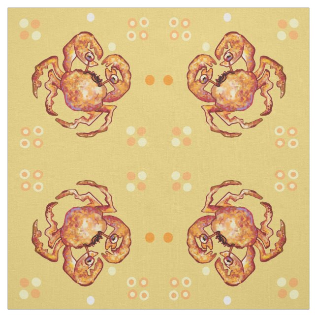 Krabben am Strand Stoff (Muster)