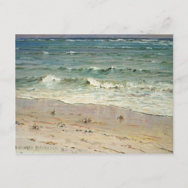 Krabben am Strand von D. Howard Hitchcock Postkarte (Vorderseite)