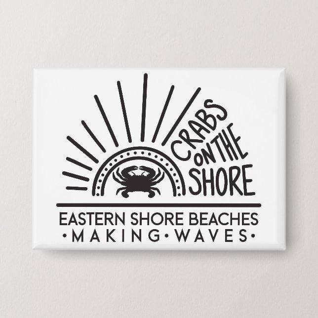 Krabben an der Küste - Schaltfläche Button (Vorderseite)