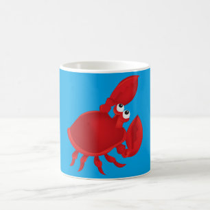 Krabben aus Rotem Cartoon Tasse